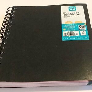 pen + Gear Black 5-Subject Notebook #45